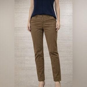 Dorothee Schumacher Skinny Mid Rise Brown Chino Pants